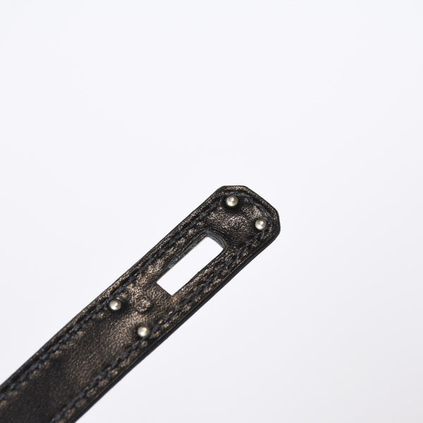 極美品 HERMES エルメス KELLY CUT ケリーカット ハンドバッグ ヴォースイフト ブラック シルバー金具 □L刻印 中古 4b013533