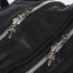 CHROME HEARTS クロムハーツ DIAPER BAG ダイパーバッグ マザーズバッグ ダガー クロスボール レザー シルバー925 美品 中古 4b-013118