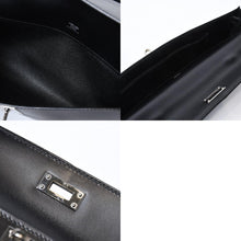Load image into Gallery viewer, 極美品 HERMES エルメス KELLY CUT ケリーカット ハンドバッグ ヴォースイフト ブラック シルバー金具 □L刻印 中古 4b013533