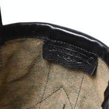 Load image into Gallery viewer, CHROME HEARTS クロムハーツ ミニハンドバッグ CHクロスパッチ 1パッチ カーフレザー ブラック ブルー 美品 中古 4b013116