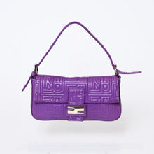 Load image into Gallery viewer, FENDI フェンディ マンマバケット ワンショルダーバッグ 26424 パープル レザー シルバー金具 良品 中古 4b013559