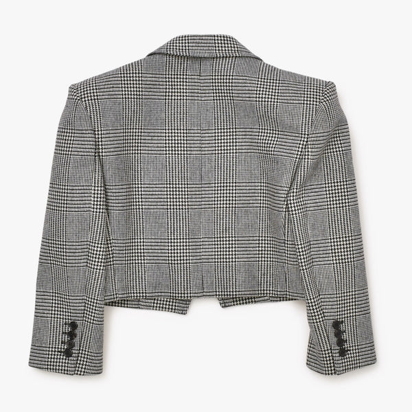 極美品 SAINT LAURENT イヴサンローラン マルチカラー 千鳥柄 ホワイト ブラック サイズ34 中古 4b013328