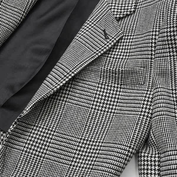 極美品 SAINT LAURENT イヴサンローラン マルチカラー 千鳥柄 ホワイト ブラック サイズ34 中古 4b013328