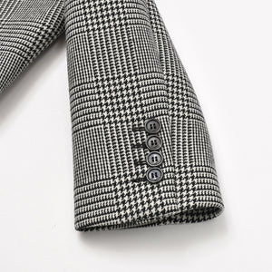 極美品 SAINT LAURENT イヴサンローラン マルチカラー 千鳥柄 ホワイト ブラック サイズ34 中古 4b013328