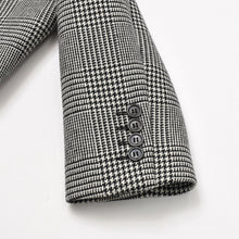 Load image into Gallery viewer, 極美品 SAINT LAURENT イヴサンローラン マルチカラー 千鳥柄 ホワイト ブラック サイズ34 中古 4b013328