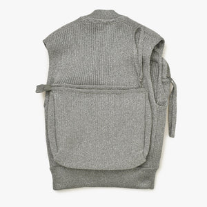 新品同様 LOUIS VUITTON ルイヴィトン × VIRGIL ABLOH ヴァージル アブロー 19SS ベスト RM192 OYW HHN71W サイズS シルバー 中古 4b013356