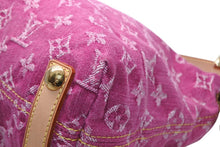 Load image into Gallery viewer, 新品同様 LOUIS VUITTON ルイヴィトン バギーPM ワンショルダーバッグ M95212 モノグラム デニム レザー ピンク 中古 4b013365