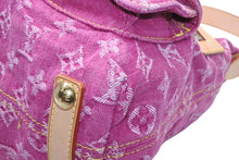 Load image into Gallery viewer, 新品同様 LOUIS VUITTON ルイヴィトン バギーPM ワンショルダーバッグ M95212 モノグラム デニム レザー ピンク 中古 4b013365