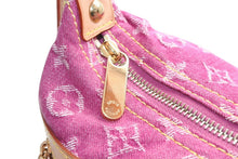 Load image into Gallery viewer, 新品同様 LOUIS VUITTON ルイヴィトン バギーPM ワンショルダーバッグ M95212 モノグラム デニム レザー ピンク 中古 4b013365