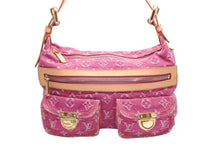 Load image into Gallery viewer, 新品同様 LOUIS VUITTON ルイヴィトン バギーPM ワンショルダーバッグ M95212 モノグラム デニム レザー ピンク 中古 4b013365