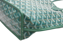 Load image into Gallery viewer, 極美品 GOYARD ゴヤール ハンドバッグ アンジュ ミニポーチ付き リバーシブル グリーン ヘリンボーン柄 PVC レザー 中古 4b013077