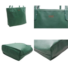 Load image into Gallery viewer, 極美品 GOYARD ゴヤール ハンドバッグ アンジュ ミニポーチ付き リバーシブル グリーン ヘリンボーン柄 PVC レザー 中古 4b013077