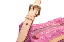 Load image into Gallery viewer, 新品同様 LOUIS VUITTON ルイヴィトン バギーPM ワンショルダーバッグ M95212 モノグラム デニム レザー ピンク 中古 4b013365
