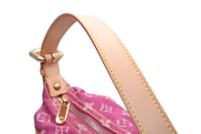 Load image into Gallery viewer, 新品同様 LOUIS VUITTON ルイヴィトン バギーPM ワンショルダーバッグ M95212 モノグラム デニム レザー ピンク 中古 4b013365