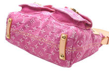Load image into Gallery viewer, 新品同様 LOUIS VUITTON ルイヴィトン バギーPM ワンショルダーバッグ M95212 モノグラム デニム レザー ピンク 中古 4b013365