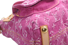 Load image into Gallery viewer, 新品同様 LOUIS VUITTON ルイヴィトン バギーPM ワンショルダーバッグ M95212 モノグラム デニム レザー ピンク 中古 4b013365