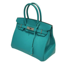 Load image into Gallery viewer, 極美品 HERMES エルメス バーキン30 ハンドバッグ エプソン ブルーパオン シルバー金具 X刻印 中古 4b013470