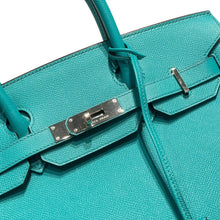 Load image into Gallery viewer, 極美品 HERMES エルメス バーキン30 ハンドバッグ エプソン ブルーパオン シルバー金具 X刻印 中古 4b013470