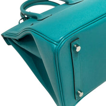 Load image into Gallery viewer, 極美品 HERMES エルメス バーキン30 ハンドバッグ エプソン ブルーパオン シルバー金具 X刻印 中古 4b013470