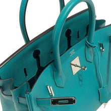 Load image into Gallery viewer, 極美品 HERMES エルメス バーキン30 ハンドバッグ エプソン ブルーパオン シルバー金具 X刻印 中古 4b013470