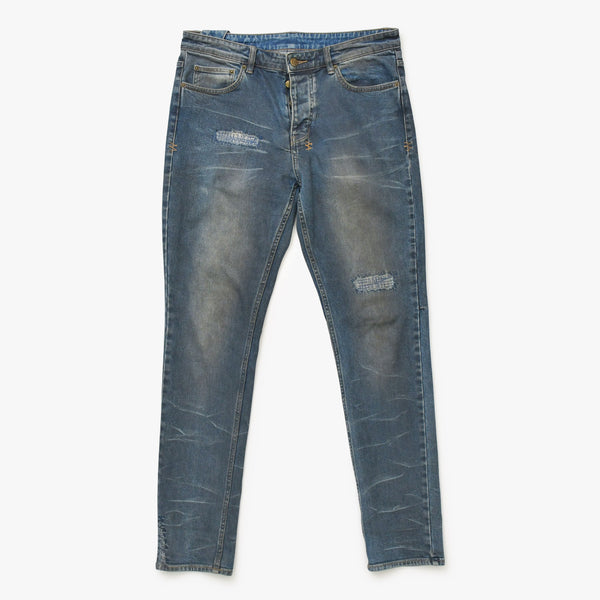 ksubi スビ デニムパンツ ネイビー サイズ33 アンティークゴールド金具 コットン 美品 中古 4b013498