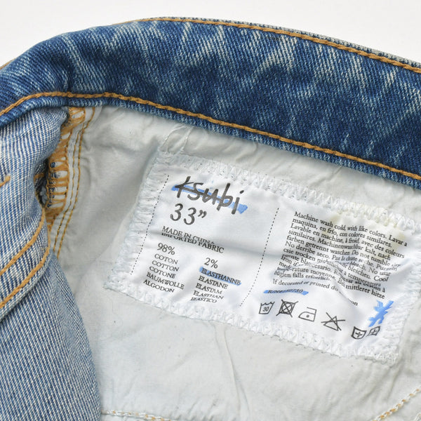 ksubi スビ デニムパンツ ネイビー サイズ33 アンティークゴールド金具 コットン 美品 中古 4b013498