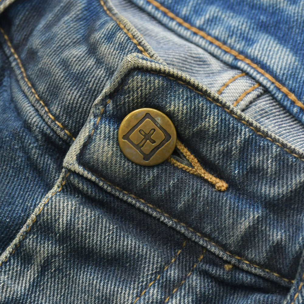 ksubi スビ デニムパンツ ネイビー サイズ33 アンティークゴールド金具 コットン 美品 中古 4b013498