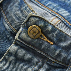 ksubi スビ デニムパンツ ネイビー サイズ33 アンティークゴールド金具 コットン 美品 中古 4b013498