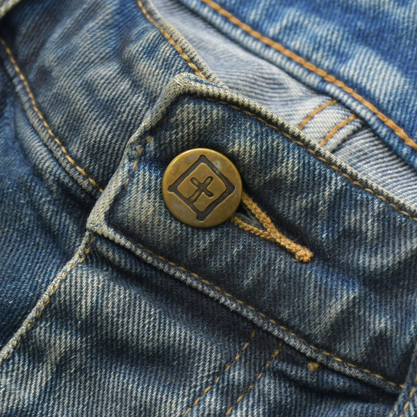 ksubi スビ デニムパンツ ネイビー サイズ33 アンティークゴールド金具 コットン 美品 中古 4b013498