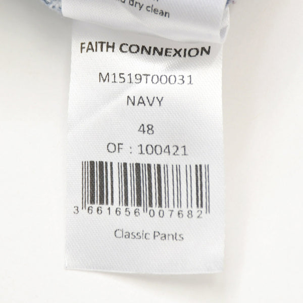 極美品 FAITH CONNEXION フェイスコネクション グレンチェック スラックスパンツ M1519T00031 コットン ポリエステル サイズ48 中古 4b013500
