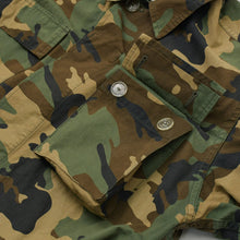 Load image into Gallery viewer, OFF-WHITE オフホワイト カモマルパッチアローフィールド ジャケット OMEL001C99FAB0015601 レッド カモ柄 サイズS 美品 中古 4b013504