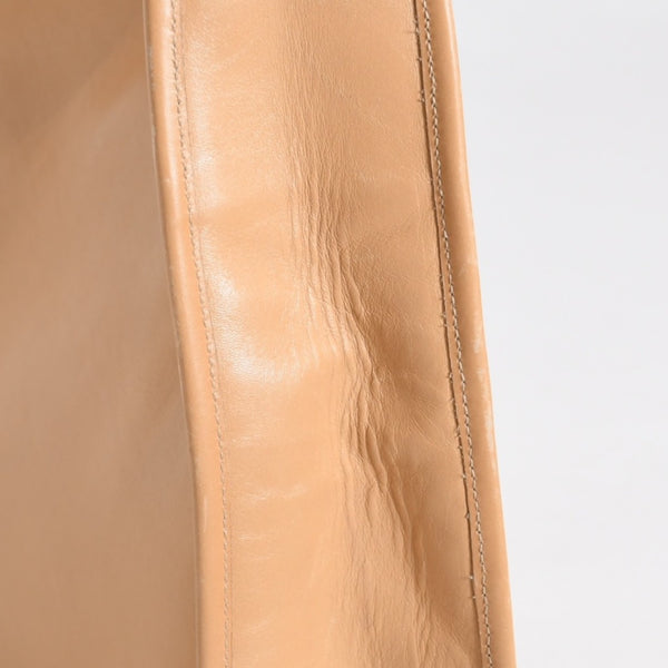 PRADA プラダ ワンショルダーバッグ ハンドバッグ ベージュ レザー 美品 中古 4b013214