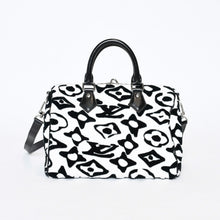 Load image into Gallery viewer, 極美品 LOUIS VUITTON ルイヴィトン スピーディー バンドリエール25 M45563 タフテッドモノグラム ブラック ホワイト シルバー金具 中古 4b013563