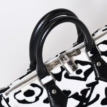 Load image into Gallery viewer, 極美品 LOUIS VUITTON ルイヴィトン スピーディー バンドリエール25 M45563 タフテッドモノグラム ブラック ホワイト シルバー金具 中古 4b013563
