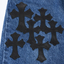Load image into Gallery viewer, 新品同様 CHROME HEARTS クロムハーツ LEVI'S 517 リーバイス 517 セメタリークロスパッチデニム ジーンズ サイズ31中古 4b013537