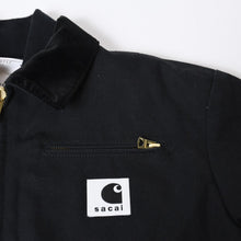 Load image into Gallery viewer, Sacai × Carhartt WIP サカイ×カーハート Jacket ブラック コットン 23-06741 サイズ1 美品 中古 4b013324