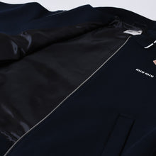 Load image into Gallery viewer, 新品未使用 MIUMIU ミュウミュウ Piquet Blend Blouson ピケブレンド ブルゾン ML1258 サイズ38 ネイビー コットン 中古 4b012283