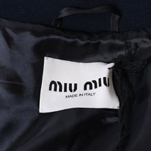 Load image into Gallery viewer, 新品未使用 MIUMIU ミュウミュウ Piquet Blend Blouson ピケブレンド ブルゾン ML1258 サイズ38 ネイビー コットン 中古 4b012283