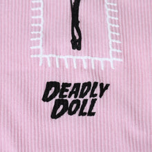 Load image into Gallery viewer, 新品未使用 CHROME HEARTS クロムハーツ タンクトップ ノースリーブ サイズM DEADLY DOLL 希少 ピンク ブラック ホワイト 中古 4b013349