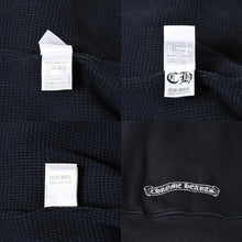 Load image into Gallery viewer, CHROME HEARTS クロムハーツ BSフレア プリント ジップパーカー サーマル ダガージップ ブラック サイズL 美品 中古 4b013509