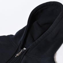 Load image into Gallery viewer, CHROME HEARTS クロムハーツ CHクロス プリント ジップパーカー サーマル ダガージップ ブラック サイズS 美品 中古 4b013510
