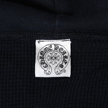 Load image into Gallery viewer, CHROME HEARTS クロムハーツ CHクロス プリント ジップパーカー サーマル ダガージップ ブラック サイズS 美品 中古 4b013510