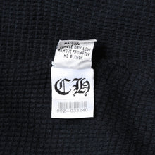 Load image into Gallery viewer, CHROME HEARTS クロムハーツ CHクロス プリント ジップパーカー サーマル ダガージップ ブラック サイズS 美品 中古 4b013508