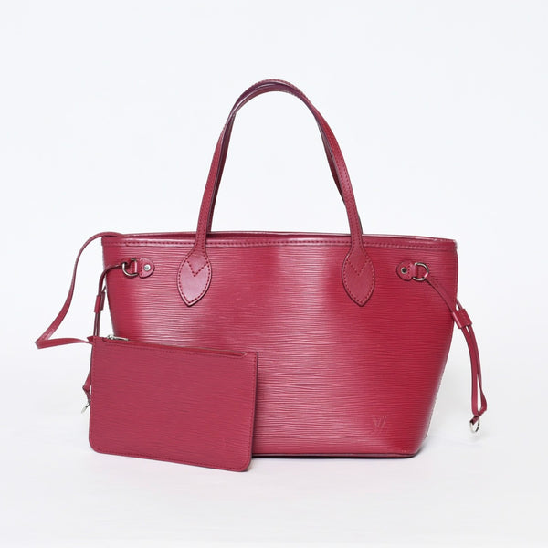 LOUIS VUITTON ルイヴィトン ネヴァーフル PM ハンドバッグ M40959 エピレザー ボルドー シルバー金具 美品 中古 4b013566