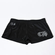 Load image into Gallery viewer, 新品未使用 CHROME HEARTS クロムハーツ MESH VARSITY SHORTS ハーフパンツ メッシュパンツ ブラック サイズS 中古 4b013271