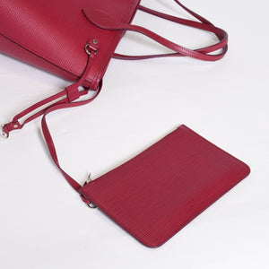 LOUIS VUITTON ルイヴィトン ネヴァーフル PM ハンドバッグ M40959 エピレザー ボルドー シルバー金具 美品 中古 4b013566