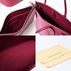 LOUIS VUITTON ルイヴィトン ネヴァーフル PM ハンドバッグ M40959 エピレザー ボルドー シルバー金具 美品 中古 4b013566