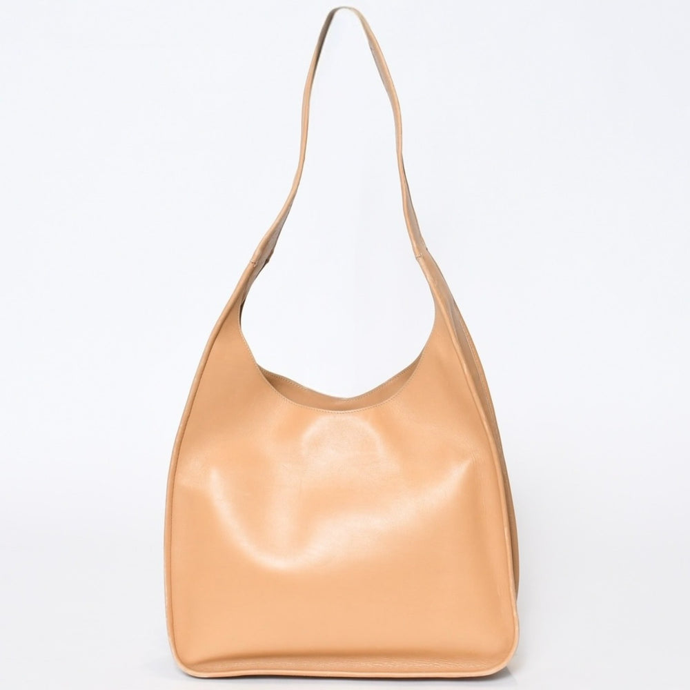 PRADA プラダ ワンショルダーバッグ ハンドバッグ ベージュ レザー 美品 中古 4b013214