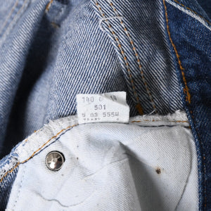 Very Good Condition CHROME HEARTS Denim Pants Levi's LEVI`S 501 Size 29 Black Used 4b013526