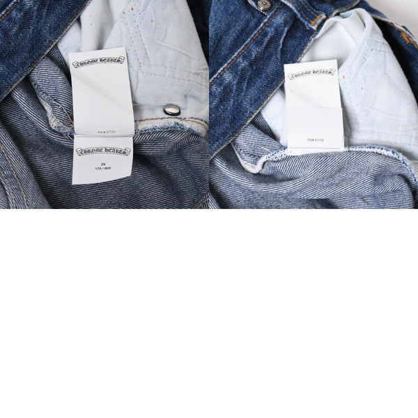 Very Good Condition CHROME HEARTS Denim Pants Levi's LEVI`S 501 Size 29 Black Used 4b013526